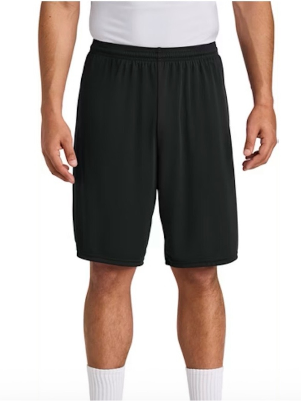 A4- Men's Black Athletic Performance Cooling Shorts Size -L